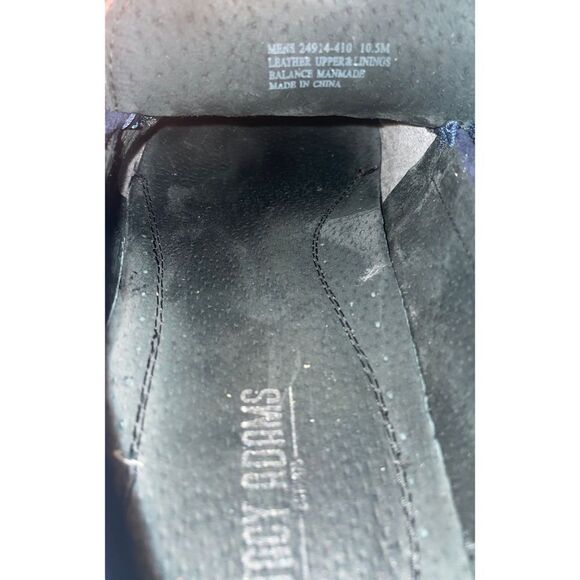 Stacy Adams Nesbit Black Leather Suede Almond Apron Pinch Toe Shoes Size 10.5 M - Picture 6 of 9